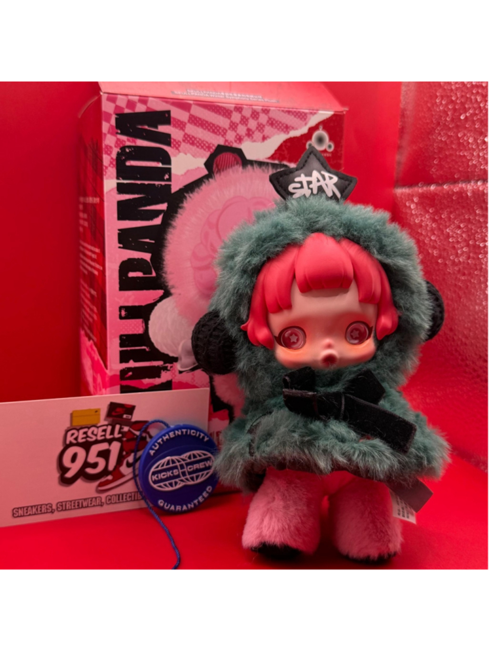 Pop Mart Skull Panda Winter Symphony Series Plush Keychain Star Figure